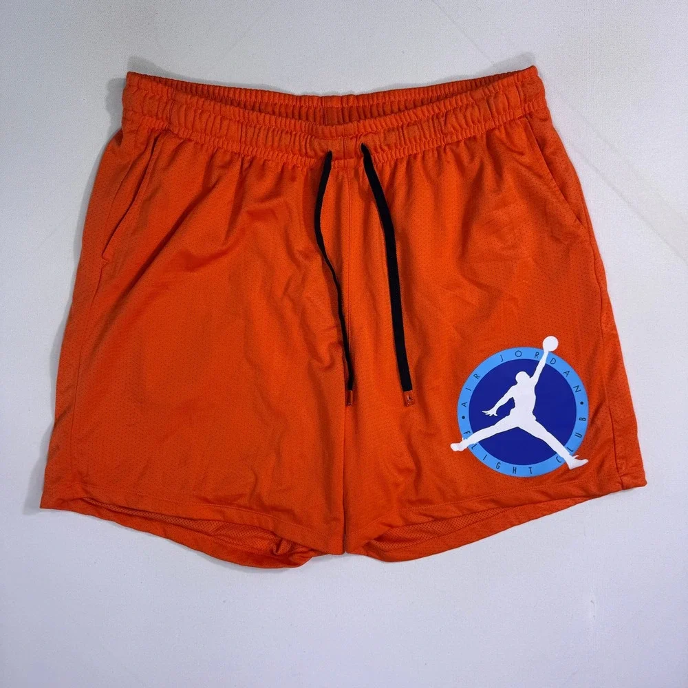 Jordan Flight Club Mesh Shorts Men's 3XL Orange Basketball Gym DV7602-817 Active